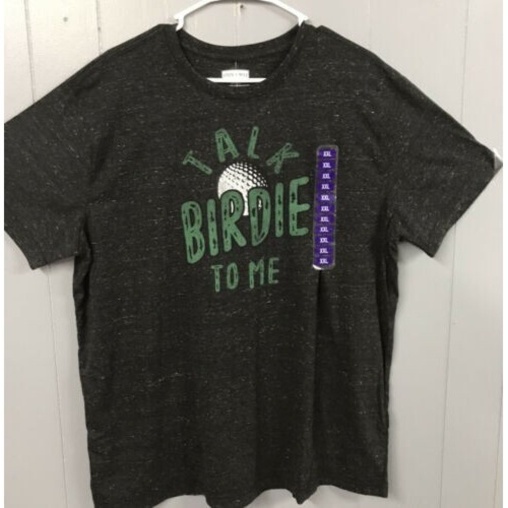State of Mine Ultra Soft Graphic Tee Birdie Heather Black MEDIUM